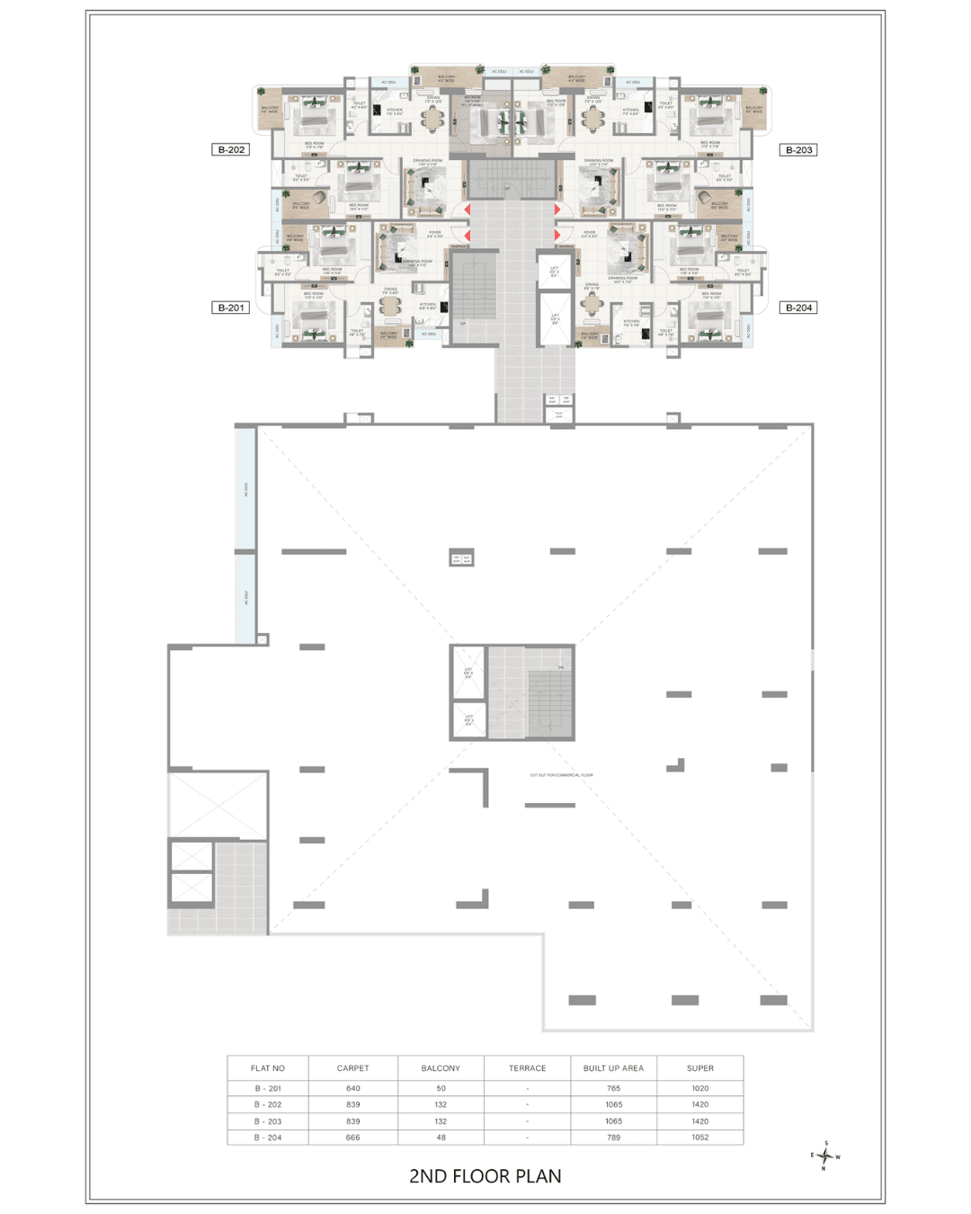 Achyut SkyHigh 2ND FLOOR Plan