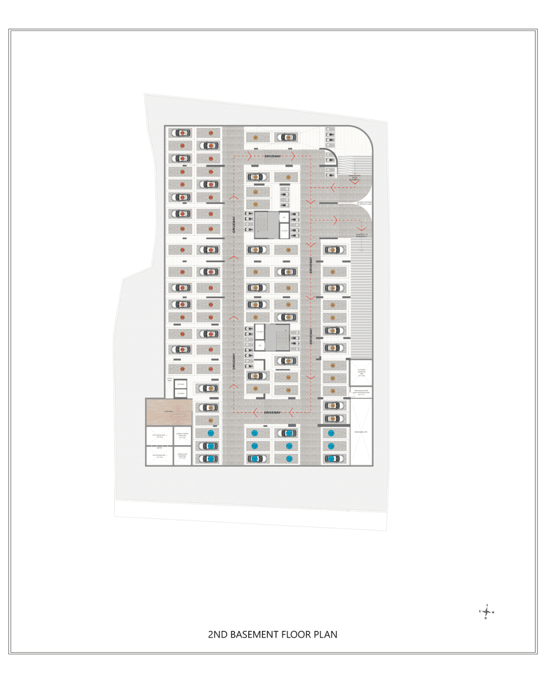 Achyut SkyHigh 2nd Basement Plan